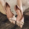 Abendschuhe Frauen Bow Mid Heel Shallow Pointed Toe Jelly Female Slippers Sommer bequem