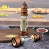 Mills Vintage Wood Salt and Pepper 8inch Pagod Style Grinder Akryl Rubberwood Spice Crusher Kitchen Tools 231114