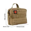 Utomhuspåsar Emergency Militärpaket Portable Lifesaving Supplies Storage Bag Red Cross Patch Molle Tactical Ryggsäck 231114