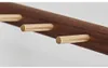 Dekorativa figurer Svart valnöt Solid trä nyckellagring prydnadshylla kreativ l-formad skrivbordskrok
