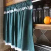 Rideau américain demi-porte de café, petite fenêtre, vert foncé, décoration de maison