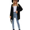 Women's Jackets Women Long Sleeve Loose Knit Cable Open Front Cardigan Sweater Outerwear Coat With Pockets