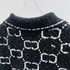Женские свитера, дизайнерский роскошный черный вязаный топ POLO с короткими рукавами G свободного кроя для мужчин и женщин, новинка лета 2023 года O8RR