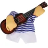 Abbigliamento per cani Chitarra divertente Vestiti per animali Costume Fancy Dress Up Party GIFt Decorazione natalizia Chitarrista Dressing Perform 230414