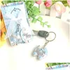 Party Favor New Baby Shower Favors Pink/Blue Carriage Design Key Chains Birth Christening Gift Keychain Lx2448 Drop Delivery Home Ga Dhzsl
