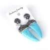 Dangle Chandelier klasyczny naturalny beżowy niebieski wycie Turquoises kamienny zamorek czarny biały wisiorek dhinestone Charm Women Earr dhgarden dhhbu