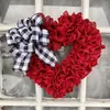 Decorative Flowers Cloth Window Door Wall Hanging Pendant Party Supplies Love Heart Hanger Garland Festival Layout 40cm Valentines Day