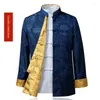 Giacche da uomo Spring and Autumn Tang Jacket Giacca casual papà da uomo Hanfu Anziani di mezza età Abito nonno retrò