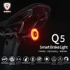 Luces de bicicleta Bicicleta Smart Auto Brake Sensing Light IPx6 Impermeable LED Carga Ciclismo Luz trasera Accesorios traseros Q5 231115
