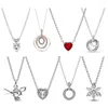 Pendants 925 Sterling Silver Snowflake Shaped Pendant Classic And Bright Necklace Compatible With Original Beads Handmade