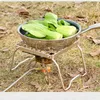 Poêles multifonctionnel pliant feu de camp Grill Portable en acier inoxydable Camping grille cuisinière à gaz support extérieur bois 231114