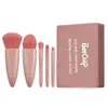 Outils de maquillage 5 pièces brosse cosmétique Portable voyage avec miroir coffret lâche Blush fard à paupières 231115