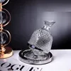 Bar Tools 360 Roterande vindekanter Tumbler 1500 ml Dispenser Crystal Glass Bottle Aerator Mirror Jug Gift Decoration Y231114