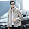 Men's Fur Faux Winter Warm Men Thick Hoodies Tops Fluffy Fleece Hooded Jacket Coat Long Sleeve Cardigans Sweatshirts 2023 Z69 231114