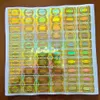 1000 Stück 25 x 15 mm goldenes Hologramm, echtes Original-Sicherheitssiegel, manipulationssicher, Entfernungsnachweis, Seriennummer, Laserdruckaufkleber