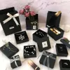 Caixas de joias quadradas/retângulos, organizador de joias para brincos, colar, pulseira, display, caixa de presente, embalagem, caixas de papelão pretas 231115
