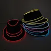 Party Hats Luminous Hat Gentleman Performance jazz Hat LED Glow Top cap Party Gift Birthday Wedding Costume Christmas Halloween Supplies 231114