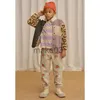 Giubbotti Cappotto per bambini 2023 Autunno Nuovo stile britannico Ragazze Cappotto con stampa leopardata Ragazzi Cappotto abbinato ai colori per l'autunno inverno Abbigliamento J231115