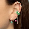 Hoop Earrings & Huggie Luxury Sparkling Solid 925Silver Ear Buckle Hanging Pendientes Fine Jewelry For Lovers' Couples Party EngagementH