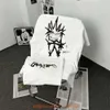 Tasarımcı Moda Giyim Erkekleri Tees Tshirt Travi Scotts Cactus Jack Blackout Cartoon Graffiti Geçit Töreni Çevreleyen Erkek Kadınlar Kısa Kollu Tişörtler