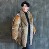 Jaquetas masculinas Highend Vendas diretas médio e longo casaco de pele de lobo Mink Men 231114