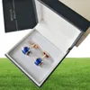 LM32 avec boîte de luxe de luxe Descente de bouffée hommes French Shirt Cuff Links Classic Gift7122873