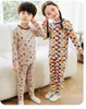 Home Clothing Bébé garçon fille coton ensemble chaud hiver enfants dessin animé pyjamas ensemble longs Johns enfants maison vêtements bébé vêtements R231115