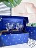 Wine Glasses Red Wine Cup Whiskey Pair Cup High Cup Juice Ice-cream Cup Russian Cobalt Blue Net Style Crystal Glass Light Luxury Wedding Gift Q231115