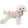 Ubrania z ubrania dla psa szczeniaka z pierścieniami D Zimowa ciepła kurtka dla małych psów Chihuahua kamizelka buldog francuski