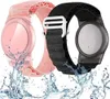 مشاهدة سوار مقاوم للماء لـ Airtag for Kids Nylon Case Wristband for Airtag Airtag Anti-Lost Watch Band GPS Tracker 231115