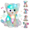 Peluche éclairer jouets enregistrables chat coloré poupée cadeau jouets avec LED doux Kitty enfants jouet pour filles animaux en peluche oreillers 231115