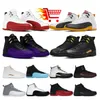 Jumpman 12 Men Basketball Shoes Retro Jordens 12s Stealth UNC Blue Black Taxi Hyper Royal Playoffs Royalty Game Utility Twist Royal Trainers Sports Sneakers