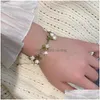 Charm Bracelets Charm Bracelets Vintage French Design Mori Lily Of The Valley Pearl Bracelet Handmade Jewelry Fashion Forest Series Fo Dhfdl