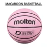 Balles de basket-ball No.7 pour adultes Macaron PU, jeu d'entraînement, intérieur et extérieur, ciment, résistant à l'usure, antidérapant, basket-ball No.6 pour femmes et enfants 231115