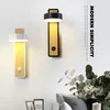 Wall Lamp Modern LED Black White Aluminium Wooden Effect Rotation Mounted Reading For Bedroom Bedside Sconce