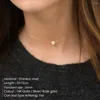 Anhänger Halsketten Visunion Korean Neckalce Runde Wafer Rechteck Splitter Goldfarbe Für Mädchen Temperament Gliederkette Halskette Trendy