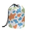 Kosmetiktaschen Coloranimal Kuh Muster Druck Multifunktional Zylindrisch Hautpflege Reisetasche Damen Weich Wasserdicht Für Strand Camping Flugzeug