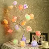 Strings 3Pcs Battery Operated 20LED Rose Flower Fairy Garland Christmas Holiday String Lights For Valentine Wedding Decoration