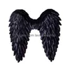 Decorazione della festa Angel Feather Wings Halloween Christmas Props Stage Performance Show Layout Black Red White Y220610 Drop Deli Dhdkp