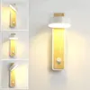 Wall Lamp Modern LED Black White Aluminium Wooden Effect Rotation Mounted Reading For Bedroom Bedside Sconce