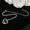 Fashion Womens Necklace Pendant Choker Chain Gold Plated Sier Copper Designer Brand Letter Crystal Pearl Chains Necklaces Wedding Jewelry Accessories