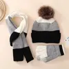 Sciarpe Avvolge Bambini Berretto invernale lavorato a maglia Cappello Sciarpa e guanti Set per ragazze Ragazzi 8-15 anni 066B 231115