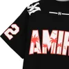 印刷されたアマリ・アミール・アミール・スポーツAM AMIS IMIRI AMIIRI新人女性高級デザイナーピュアファッション服TシャツカジュアルコットンティートレンディジャージーTシャツトップOP1J