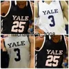 Mich28 Yale College Basketball Jersey Personalizado 00 Jalen Gabbidon 1 Eze Dike 2 Eric Monroe 5 Azar Swain Homens Mulheres Juventude Costurada