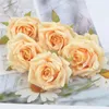 Fleurs décoratives 20 pièces 7cm, têtes de roses en soie Rose de haute qualité pour décoration de mariage maison, fausse couronne de bricolage, fournitures de Scrapbook