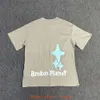 디자이너 패션 의류 남성 티 TSHIRT Brooken Planet 23 새 문자 폼 인쇄 짧은 슬리브 스트리트 브라스 남성 여자 티셔츠