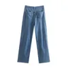 Kvinnors jeans maxdutti 2023 rak amerikansk stil kvinnor vintage tvättad hög midja lösa denim byxor mamma