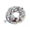 Beaded Jln Yoga 108 Malas Buddhism Bracelet Fashion Lotus Om Buddha Charm Amazonite Beads Meditation Mti Layer Drop Delivery Jewelry B Dhpjt