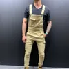 Herrenhosen High Street Taschen Jeans Herrenmode Slim Fit Denim Overalls Modish Strap Overalls Lässige Hosenträger Distressed Pant 230414