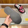 Mode män avslappnad vintage tofflor sandaler berömda loub flip flat cans canvas randig dubbel ankel framrem slider trendiga plattformsreglage flip flops box eu 38-45